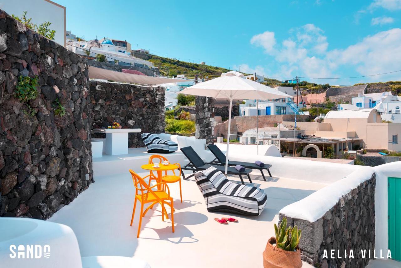 Sando Traditional Cave Villas With Jacuzzi And Sea View Vourvoulos Bagian luar foto