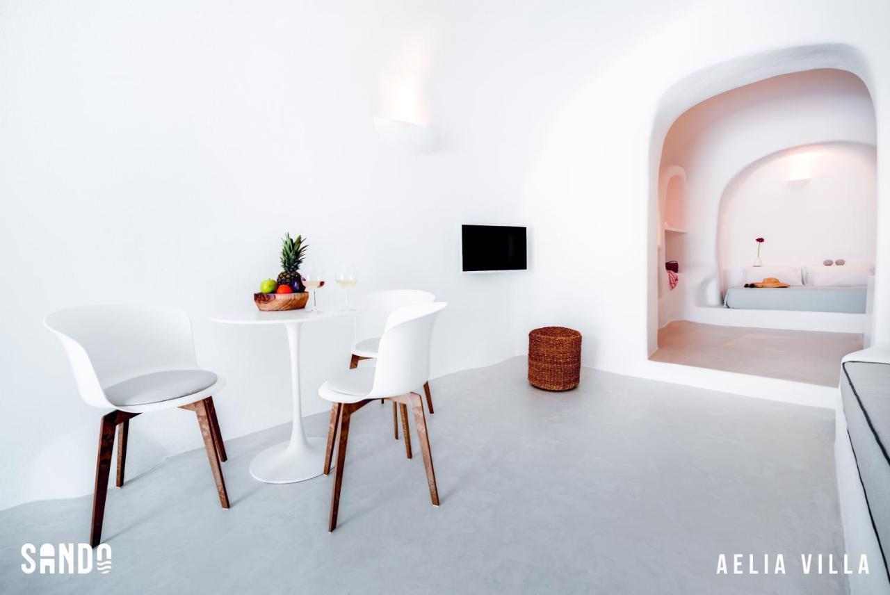 Sando Traditional Cave Villas With Jacuzzi And Sea View Vourvoulos Bagian luar foto