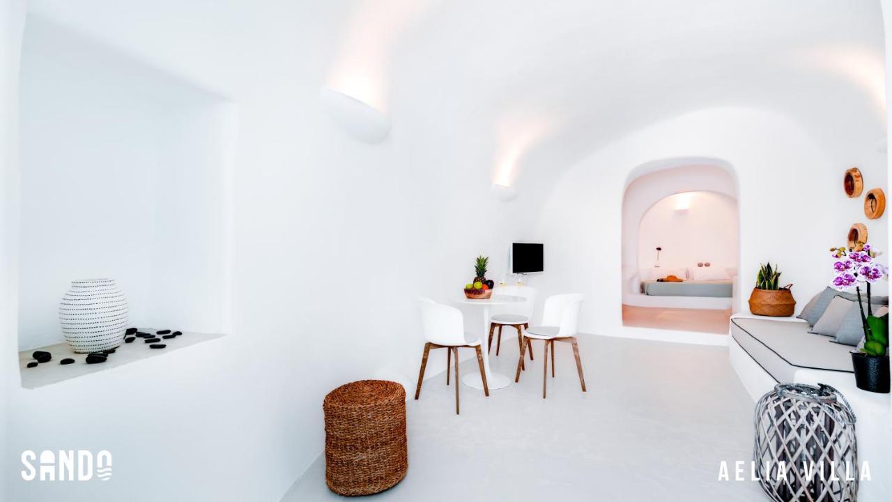 Sando Traditional Cave Villas With Jacuzzi And Sea View Vourvoulos Bagian luar foto
